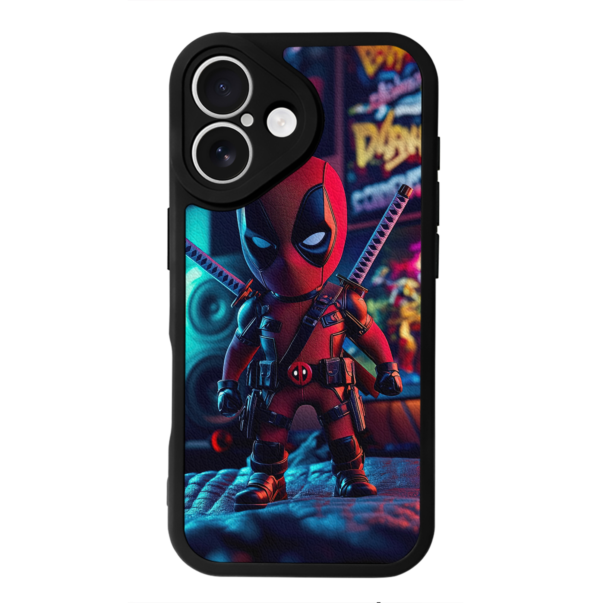 （画像用） Deadpool デッドプール 【iPhone 16シリーズ対応】シリコンスマホケース（レザー調） 材質：シリコン